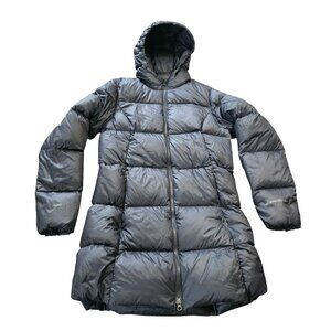 Eddie Bauer Women's Black Down Puffer Coat With Hood and 550 Fill size M